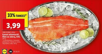 Lidl Łosoś atlantycki, filet ze skórą, XXL oferta