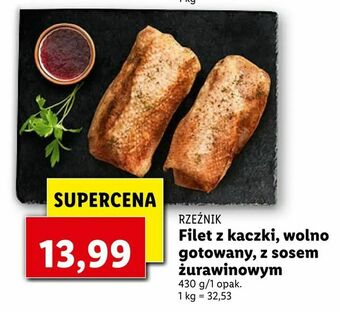 Lidl Filet z kaczki, wolno gotowany, z sosem żurawinowym oferta