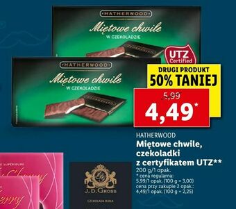 Lidl Miętowe chwile, czekoladki z certyfikatem UTZ oferta
