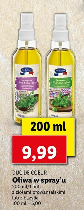Lidl Oliwa w spray'u oferta