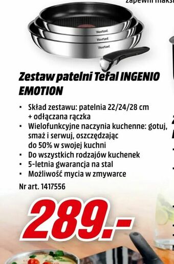 Media Markt Zestaw patelni Tefal INGENIO EMOTION oferta