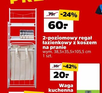 Netto 2-poziomowy regał łazienkowy z koszem na pranie oferta