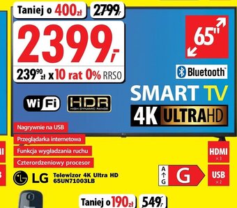 Media Expert LG telewizor 4K Ultra HD 65UN71003LB 65" oferta