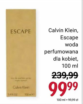 Rossmann Calvin Klein, Escape woda perfumowana dla kobiet oferta