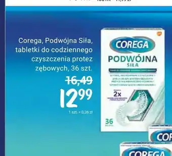 Rossmann Corega, Podwójna Siła, tabletki do codziennego czyszczenia protez zębowych, 36 szt oferta