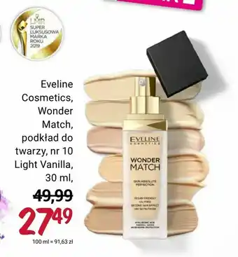 Rossmann Eveline Cosmetics, Wonder Match, podkład do twarzy, nr 10 Light Vanilla oferta