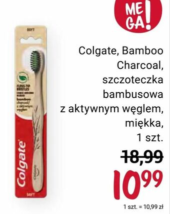 Rossmann Colgate, Bamboo Charcoal, szczoteczka bambusowa z aktywnym węglem, miękka oferta