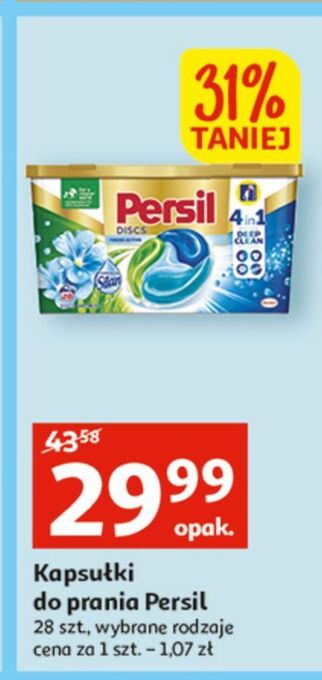 Auchan Kapsułki do prania 4in1 deep clean silan persil discs oferta