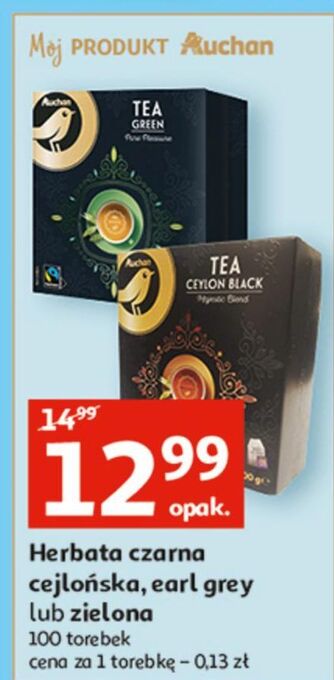 Auchan Herbata ceylon black majestic blend auchan oferta