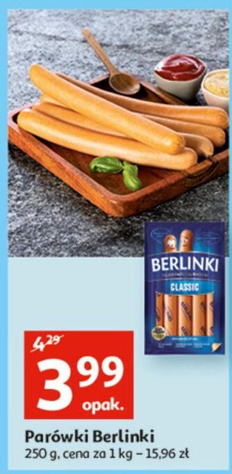 Auchan Parówki classic morliny berlinki oferta