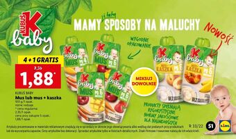 Lidl Mus+kaszka jabłko - banan kubuś baby oferta