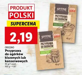 Lidl Przyprawa do ogórków kiszonych origino oferta