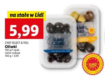Lidl Oliwki czarne bez pestek chef select & you oferta