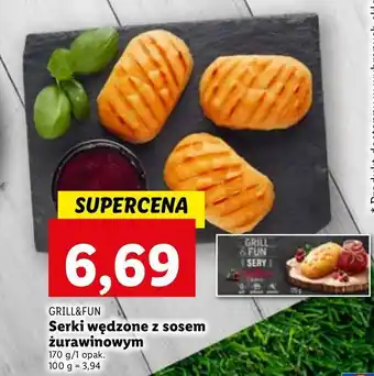 Lidl Serki wędzone z sosem żurawinowym grill and fun oferta