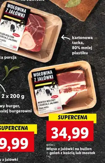 Lidl Mostek wołowy z kością jałówki marks oferta