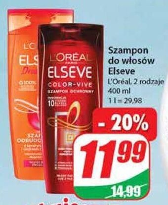 Dino Szampon odbudowujący keratyna roślinna witaminy olejek rycynowy l'oreal elseve dream long oferta