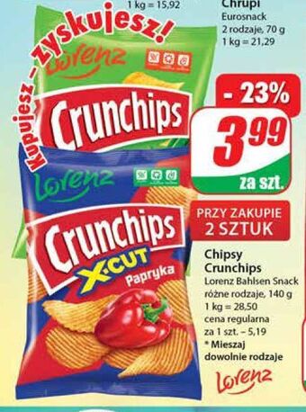 Dino Chipsy paprykowe crunchips x-cut oferta