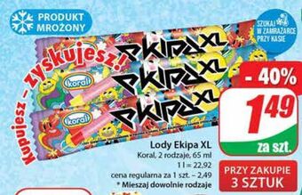 Dino Lód truskawkowy koral ekipa oferta