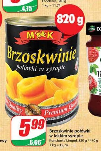 Dino Brzoskwinie połówki w lekkim syropie m&k oferta