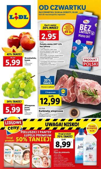 Lidl Winogrona jasne oferta