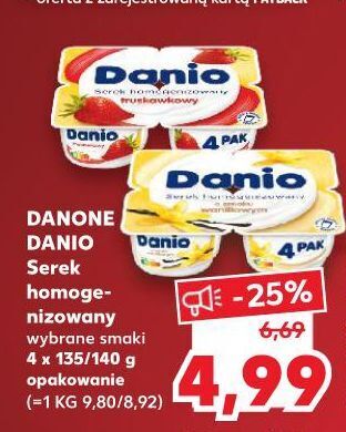 Kaufland Serek truskawka danone danio oferta