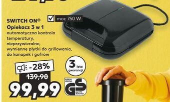 Kaufland Opiekacz do kanapek 3 w 1 750 switch on oferta