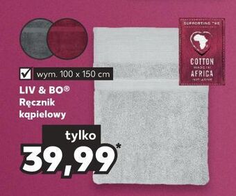 Kaufland Ręcznik kąpielowy 100 x 150 cm liv & bo oferta