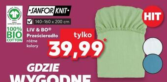 Kaufland Prześcieradło 140-160 x 200 cm liv & bo oferta