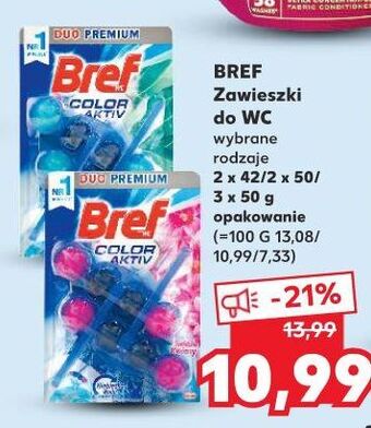 Kaufland Zawieszka do wc morski (chlorowy) bref color aktiv (wcześniej blue active) oferta