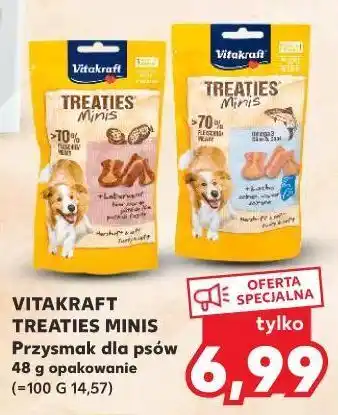 Kaufland Przysmak dla psa z wątróbką vitakraft treaties minis oferta