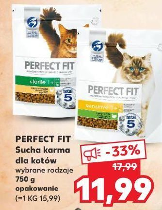Kaufland Karma dla kota sterile 1+ perfect fit oferta