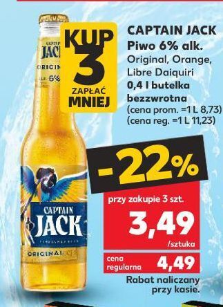 Kaufland Piwo captain jack pirate orange oferta