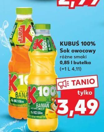 Kaufland Sok jabłko-banan-marchew kubuś 100% oferta