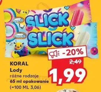 Kaufland Lód strawberry koral slick oferta