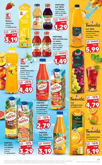 Kaufland Sok 100% jabłkowy fortuna oferta