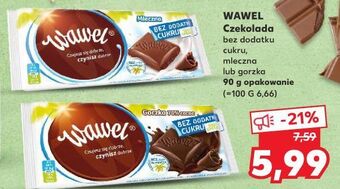 Kaufland Czekolada mleczna bez dodatku cukru wawel oferta