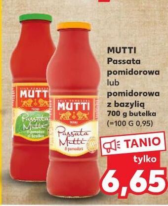 Kaufland Passata pomidorowa z bazylią mutti oferta