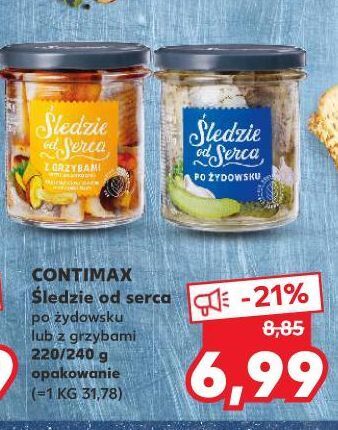 Kaufland Śledzie od serca po żydowsku contimax oferta