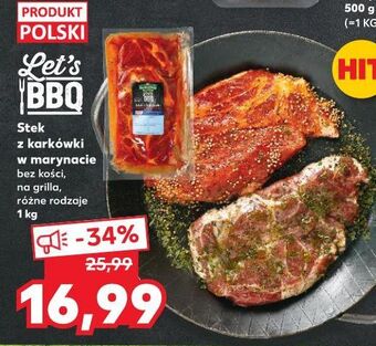 Kaufland Stek z karkówki w marynacie paprykowej k-classic let's bbq oferta
