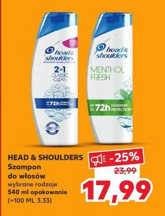 Szampon do włosów menthol head&shoulders