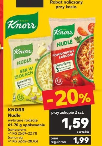 Kaufland Ser w ziołach knorr nudle oferta