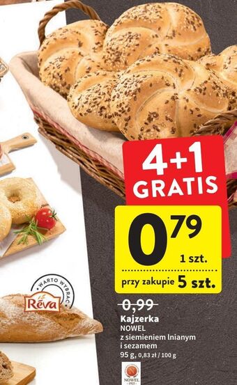 Intermarche Kajzerka z siemieniem lnianym i sezamem nowel oferta