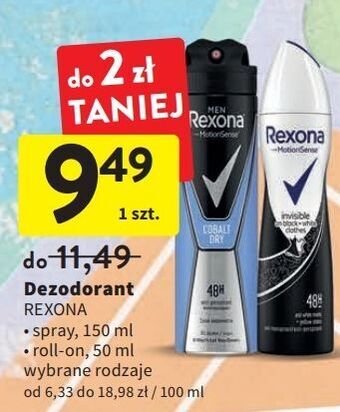 Intermarche Antyperspirant black + white rexona invisible oferta