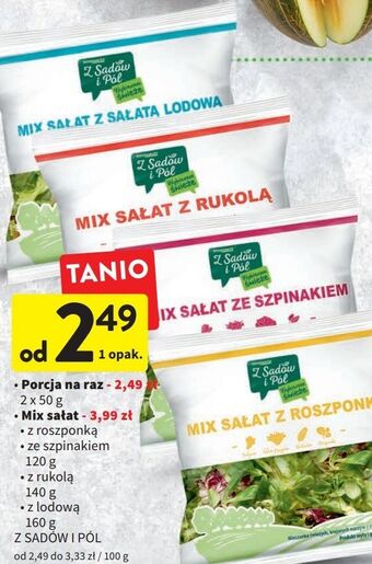 Intermarche Mix sałat ze szpinakiem z sadów i pól oferta
