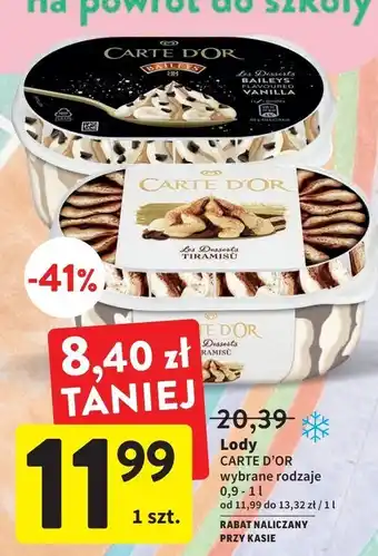 Intermarche Lody baileys algida carte d'or les desserts oferta