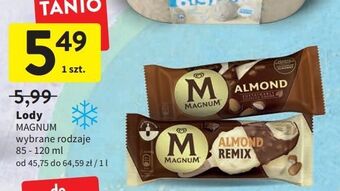 Intermarche Lody almond remix algida magnum oferta