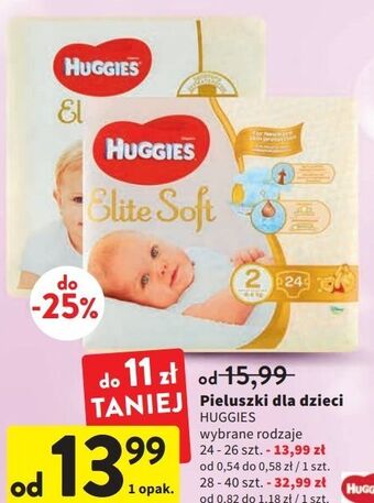 Intermarche Pieluchy 5 huggies elite soft oferta