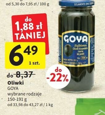 Intermarche Oliwki czarne bez pestek goya oferta