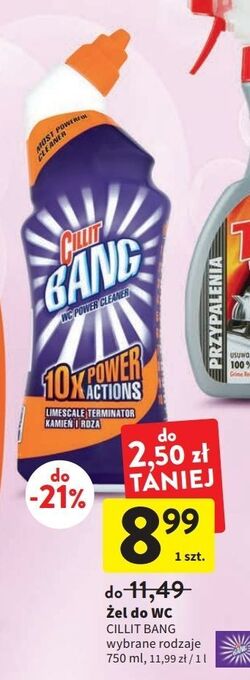 Intermarche Żel do wc kamień i rdza cillit bang 10x power actions oferta