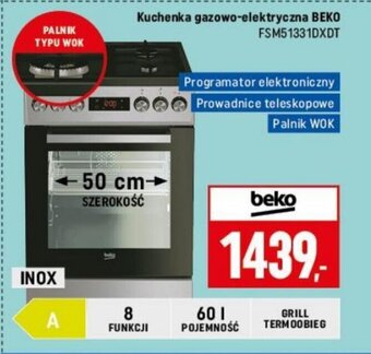 Neopunkt Beko Kuchenka gazowo-elektryczna FSM51331DXDT oferta